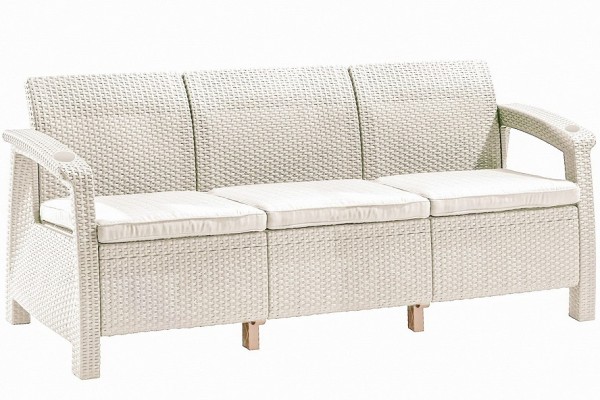 Трёхместный диван  Yalta Sofa 3 Seat белый купить в Верхней Салде