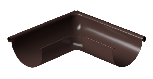 Угол внешний 90° D125 Döcke STAL PREMIUM Шоколад, (RAL 8019) купить в Верхней Салде