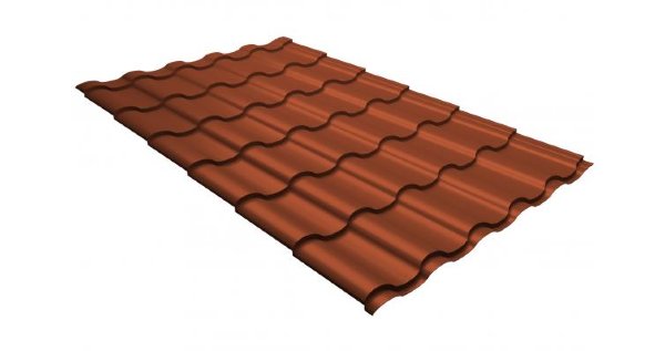 Металлочерепица кредо GL 0,5 GreenСoat Pural RR 750 кирпично-красный (RAL 8004 терракота) купить в Верхней Салде