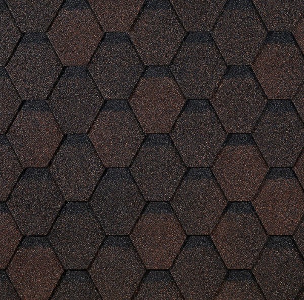 Гибкая черепица EURASIA Docke, Коллекция ШЕСТИГРАННИК Коричневый купить в Верхней Салде