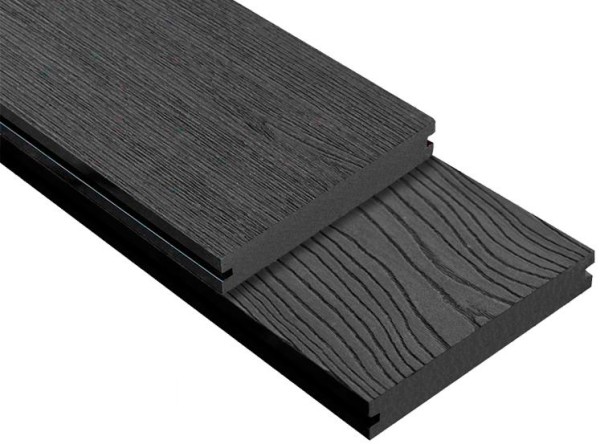 Террасная доска ДПК Outdoor 3D полнотелая STORM/OCEAN BLACK черная купить в Верхней Салде
