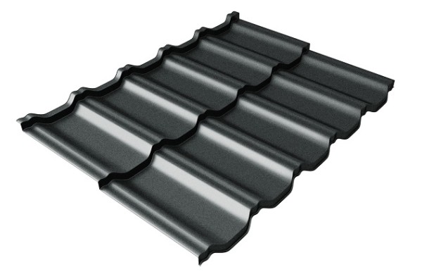 Металлочерепица модульная Квинта Uno Grand Line c 3D резом 0,5 GreenСoat Pural Matt RR2Н3 (RAL 7016 антрацитово-серый) купить в Верхней Салде