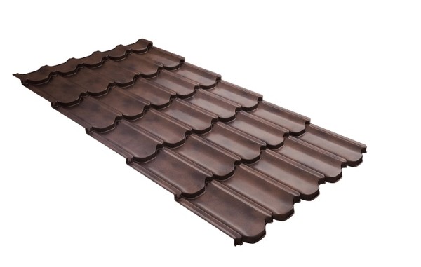 Металлочерепица квинта плюс с  3D резом 0,45 Safari Twincolor Brown купить в Верхней Салде