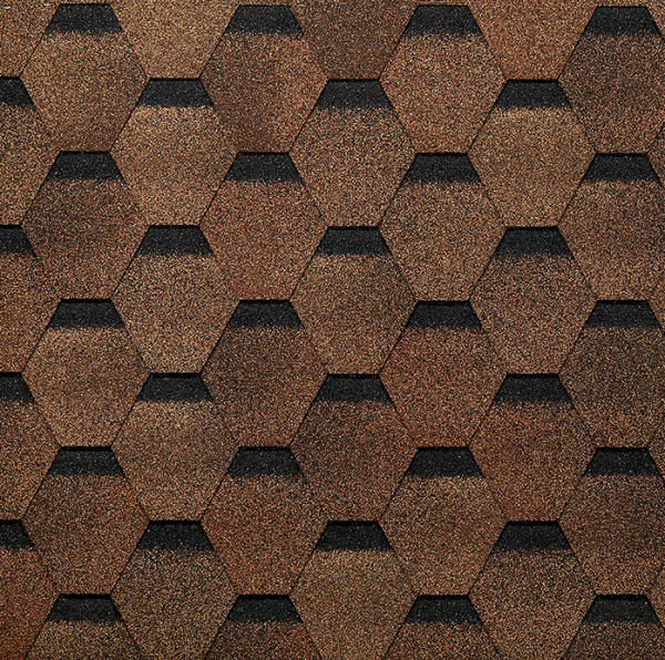 Гибкая черепица EURASIA Docke, Коллекция ШЕСТИГРАННИК Светло-коричневый купить в Верхней Салде