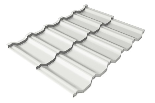 Металлочерепица модульная Квинта Uno Grand Line c 3D резом 0,5 Satin RAL 9003 сигнальный белый купить в Верхней Салде