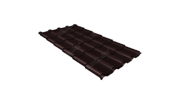 Металлочерепица камея GL 0,5 Quarzit RAL 8017 Metallic купить в Верхней Салде