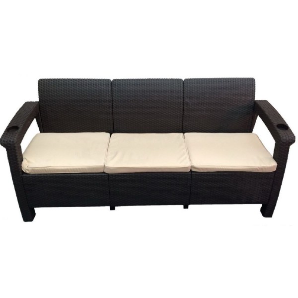 Трёхместный диван  Yalta Sofa 3 Seat венге купить в Верхней Салде