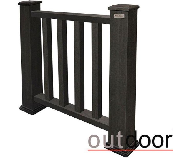 Ограждение из ДПК Outdoor Классик 3D STORM чёрный купить в Верхней Салде
