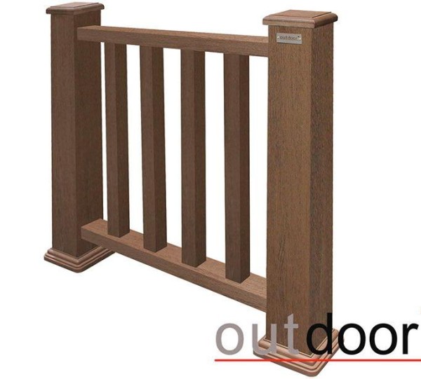 Ограждение из ДПК Outdoor Классик 3D STORM коричневый микс купить в Верхней Салде