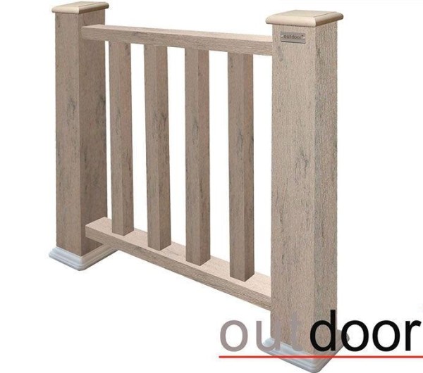 Ограждение из ДПК Outdoor Классик 3D STORM серый микс купить в Верхней Салде