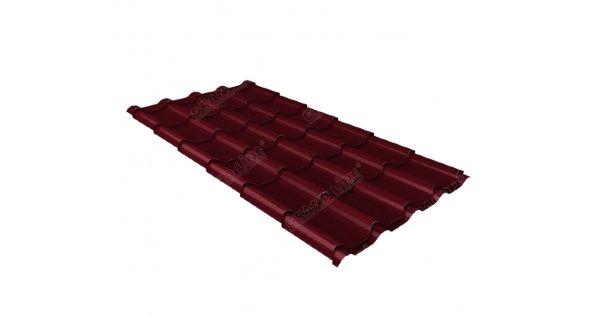 Металлочерепица камея 0,5 Satin RAL 3005 красное вино купить в Верхней Салде