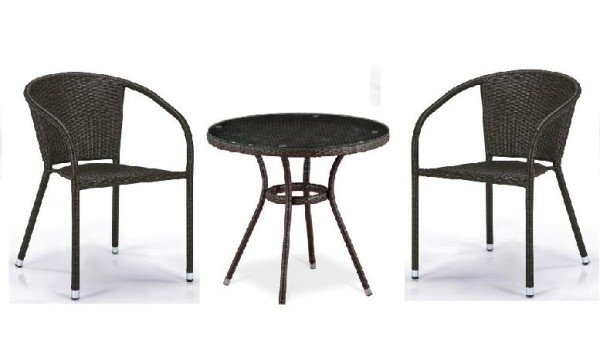 Комплект плетеной мебели AFINA из иск. ротанга Асоль-7 T282ANT/Y137C-W53 Brown 2Pcs купить в Верхней Салде