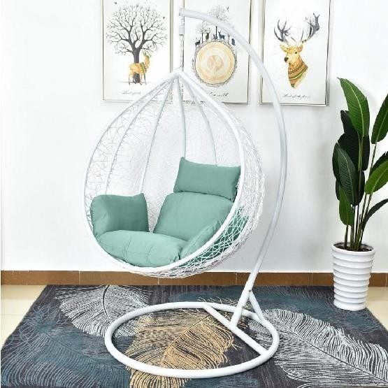 Кресло Подвесное из искусственного ротанга AFM-168A-L White/Green купить в Верхней Салде