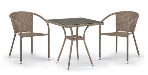 Комплект плетеной мебели AFINA из иск. ротанга T282BNT/Y137C-W56 Light Brown 2Pcs купить в Верхней Салде
