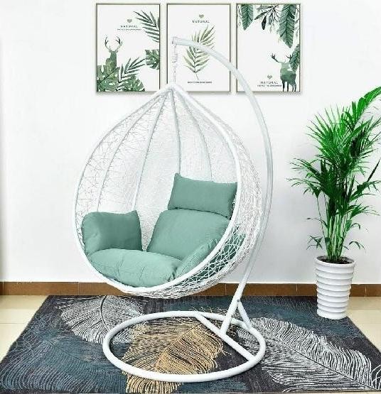 Кресло Подвесное из искусственного ротанга AFM-168A-XL White/Green купить в Верхней Салде