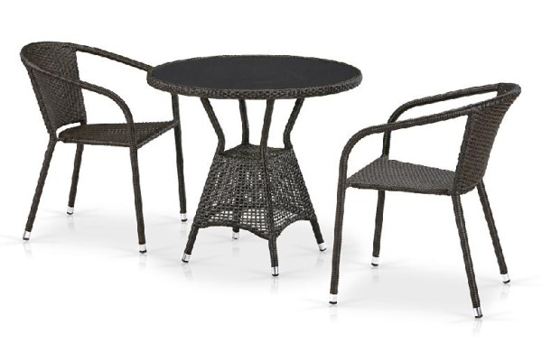 Комплект плетеной мебели AFINA из иск. ротанга T707ANS/Y137C-W53 Brown 2Pcs купить в Верхней Салде