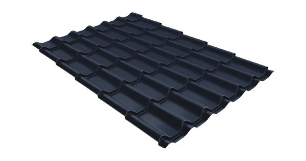 Металлочерепица классик 0,5 Satin RAL 7024 мокрый асфальт купить в Верхней Салде