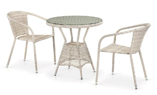 Комплект плетеной мебели AFINA из иск. ротанга T705ANT/Y137C-W85 Latte 2Pcs купить в Верхней Салде