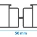 Лага алюминиевая KRONEX 50x25x3000 мм несущая купить в Верхней Салде