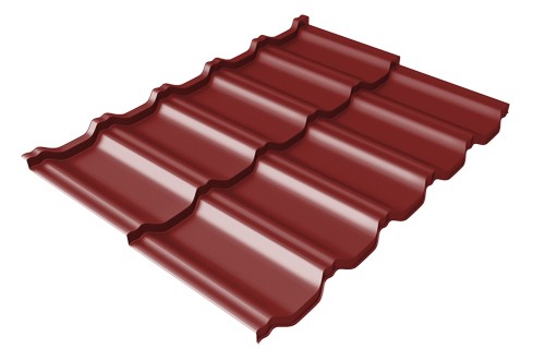 Металлочерепица модульная Квинта Uno Grand Line c 3D резом 0,5 Satin RAL 3011 коричнево-красный купить в Верхней Салде