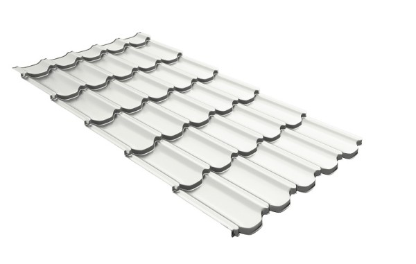 Металлочерепица квинта плюс с 3D резом 0,5 Satin RAL 9003 сигнальный белый купить в Верхней Салде