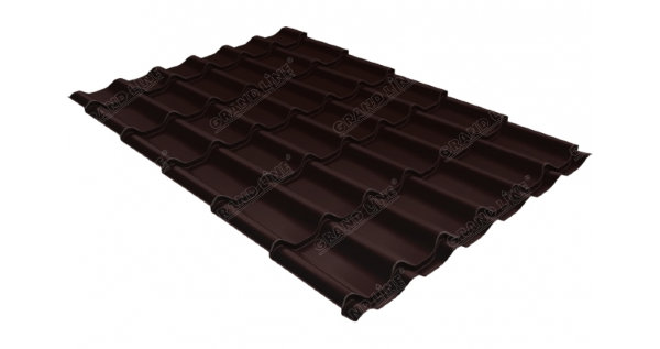 Металлочерепица классик GL 0,5 Quarzit RAL 8017 шоколад Metallic купить в Верхней Салде