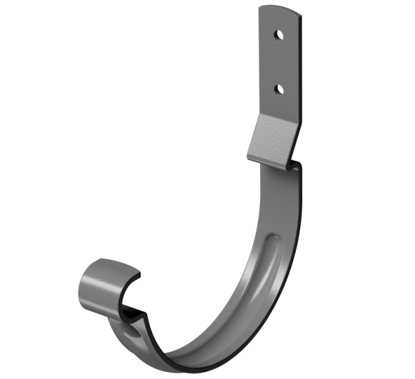 Карнизный крюк короткий (гнутый) D125 Döcke STAL PREMIUM Графит, (RAL 7024) купить в Верхней Салде