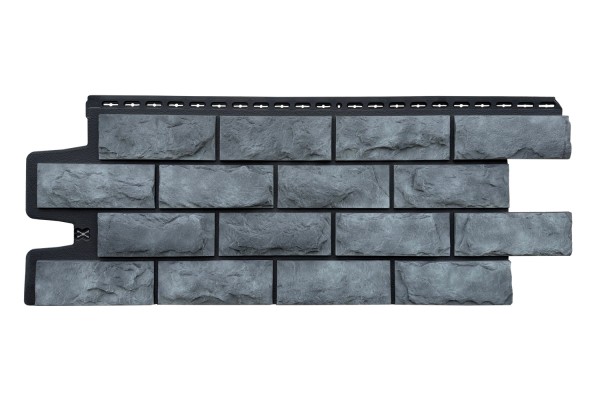 Фасадные панели Grand Line Колотый Камень Антрацит, Шов черный купить в Верхней Салде